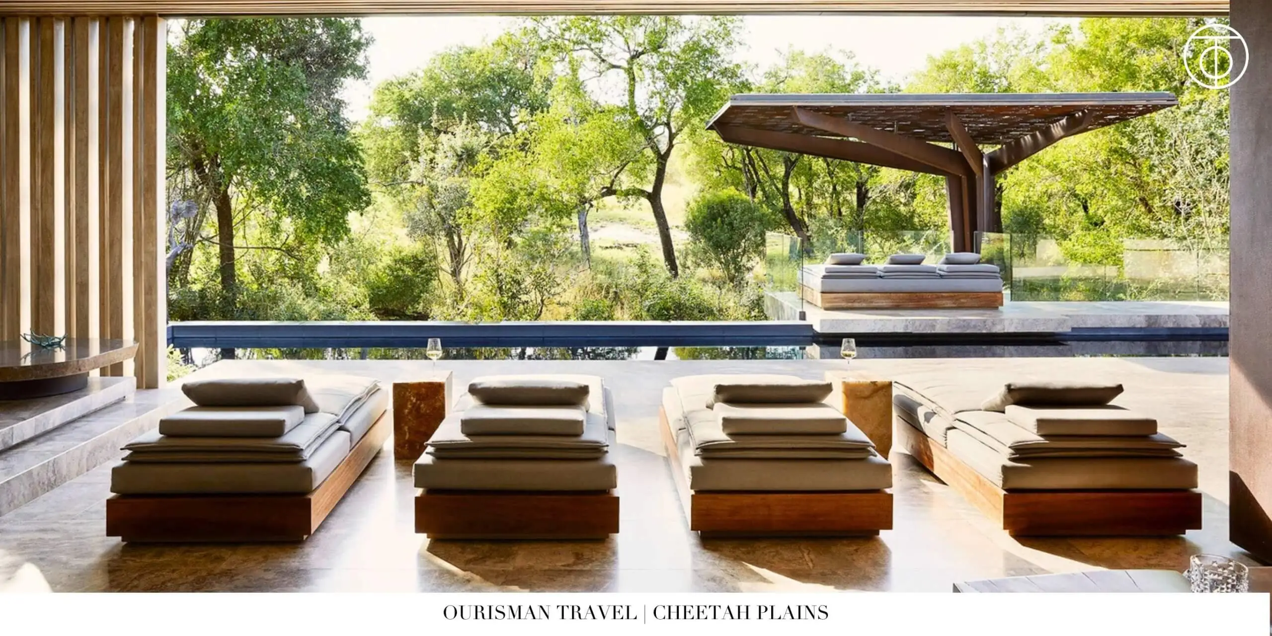 Outdoor deck at Cheetah Plains in Sabi Sand South Africa