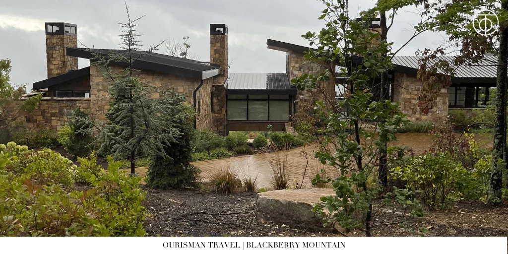 Pathway between buildings at Blackberry Mountain Tennessee