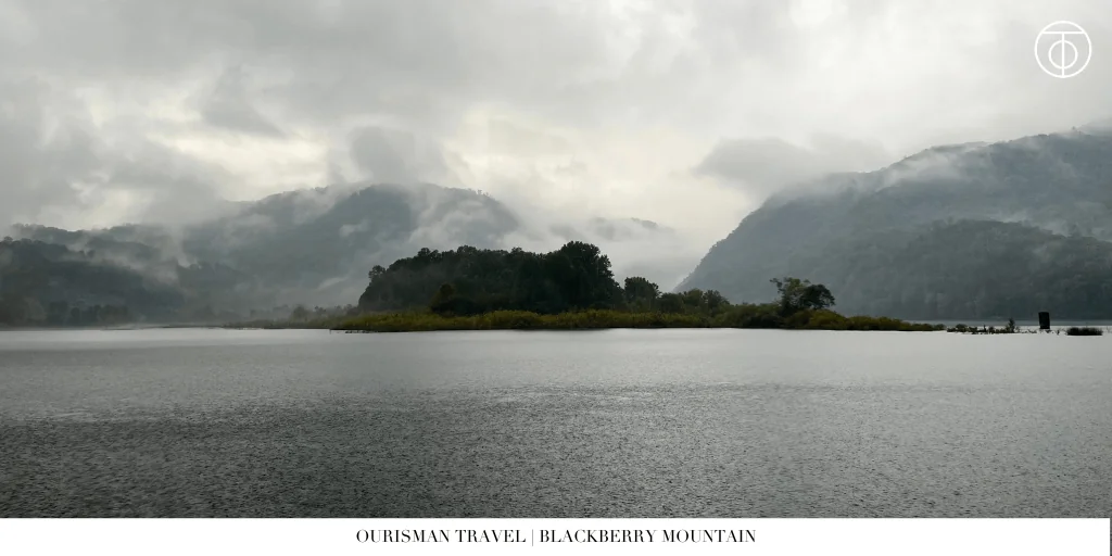 Lake and mountain view at Blackberry Mountain Tennessee