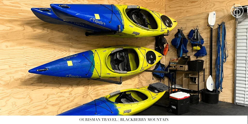 Kayaks at Blackberry Mountain Tennessee