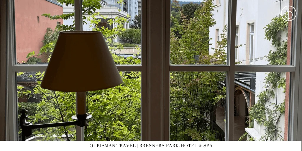 Garden view from Brenners Park-Hotel & Spa in Baden-Baden Germany