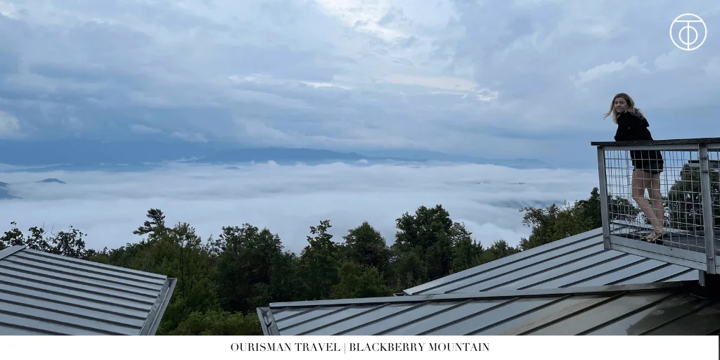 Mountain view from balcony at Blackberry Mountain Tennessee