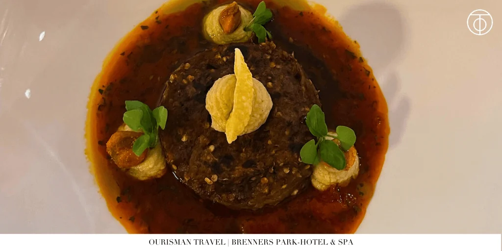 Fine dining dish at Brenners Park-Hotel & Spa Baden-Baden