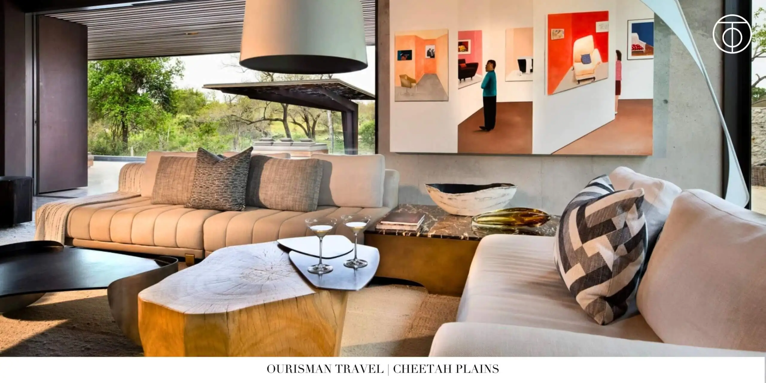 Lounge area at Cheetah Plains in Sabi Sand South Africa