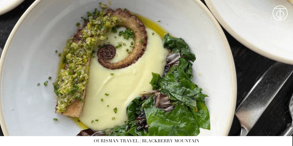 Seafood dish at Blackberry Mountain Tennessee