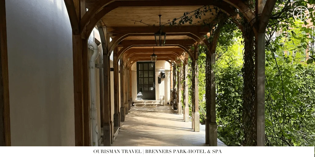 Covered walkway at Brenners Park-Hotel & Spa in Baden-Baden Germany