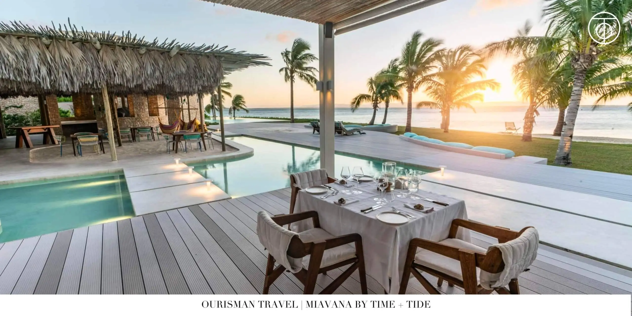 Outdoor dining at Miavana Madagascar