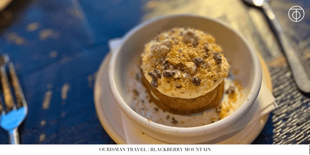 Dessert course at Blackberry Mountain Tennessee