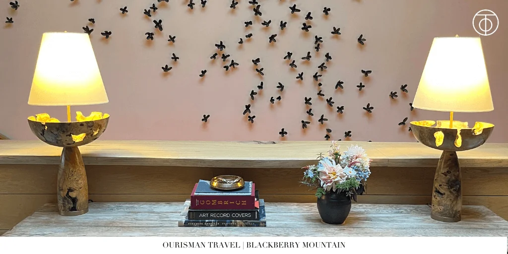 Art display inside Blackberry Mountain Tennessee