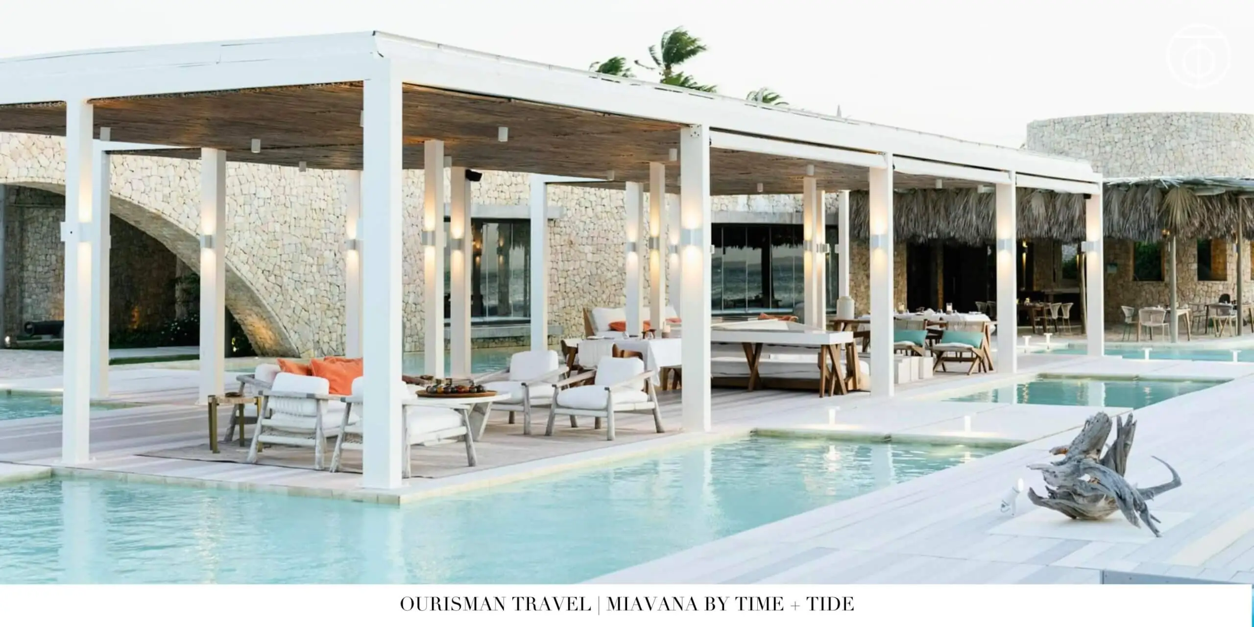 Pool and villa exterior at Miavana Madagascar