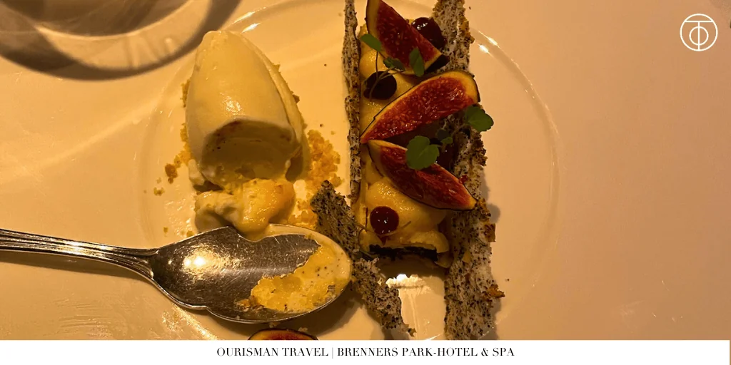 Fine dining presentation at Brenners Park-Hotel & Spa Baden-Baden