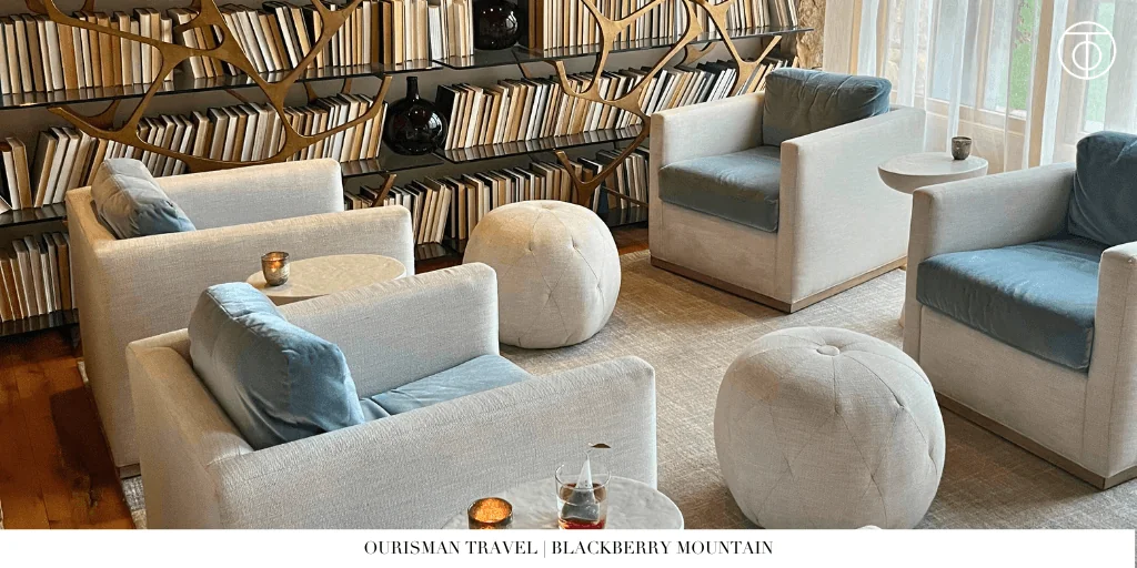 Interior lounge space at Blackberry Mountain Tennessee