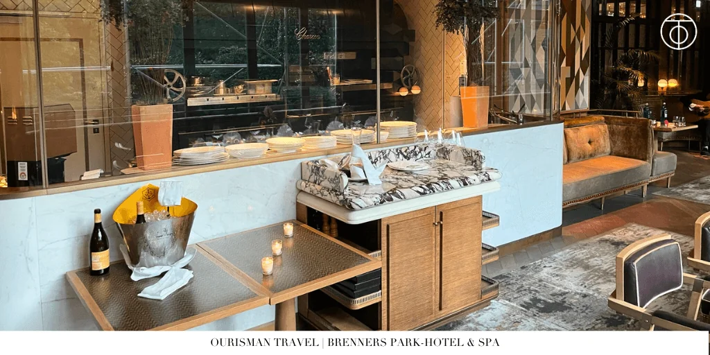 Private dining setup at Brenners Park-Hotel & Spa in Baden-Baden Germany