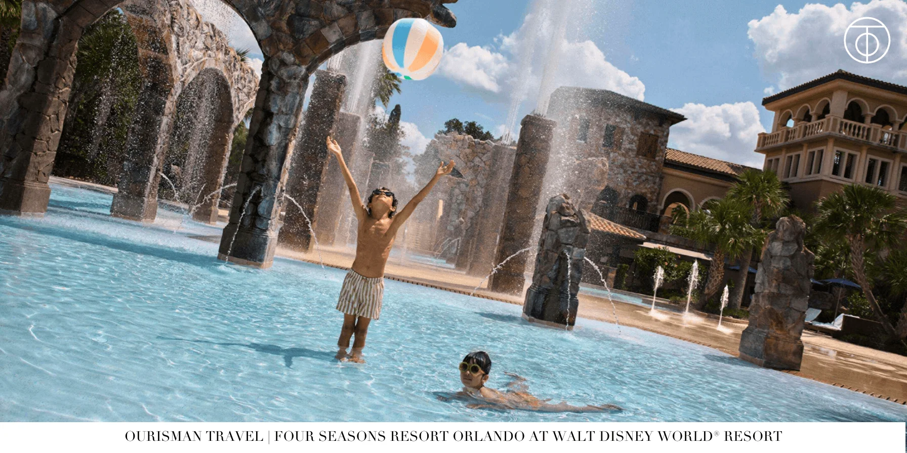 Kids splash zone at Four Seasons Orlando Explorer Island water park