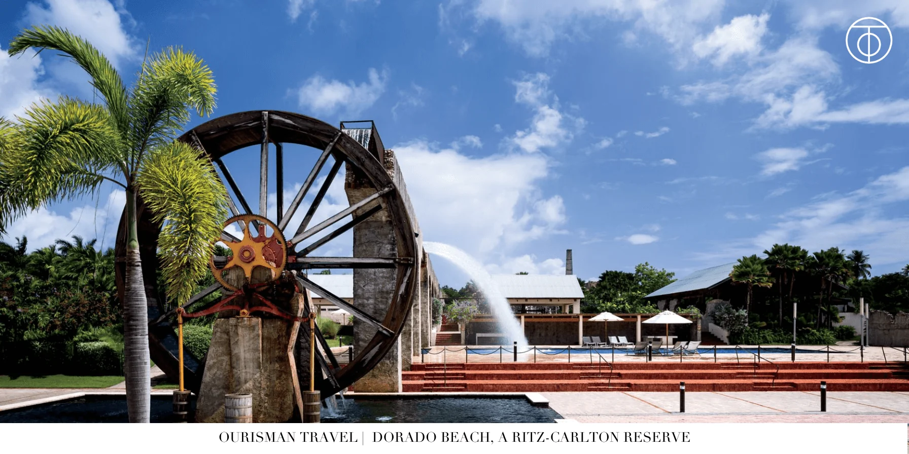 The Watermill feature at Dorado Beach waterpark in Puerto Rico