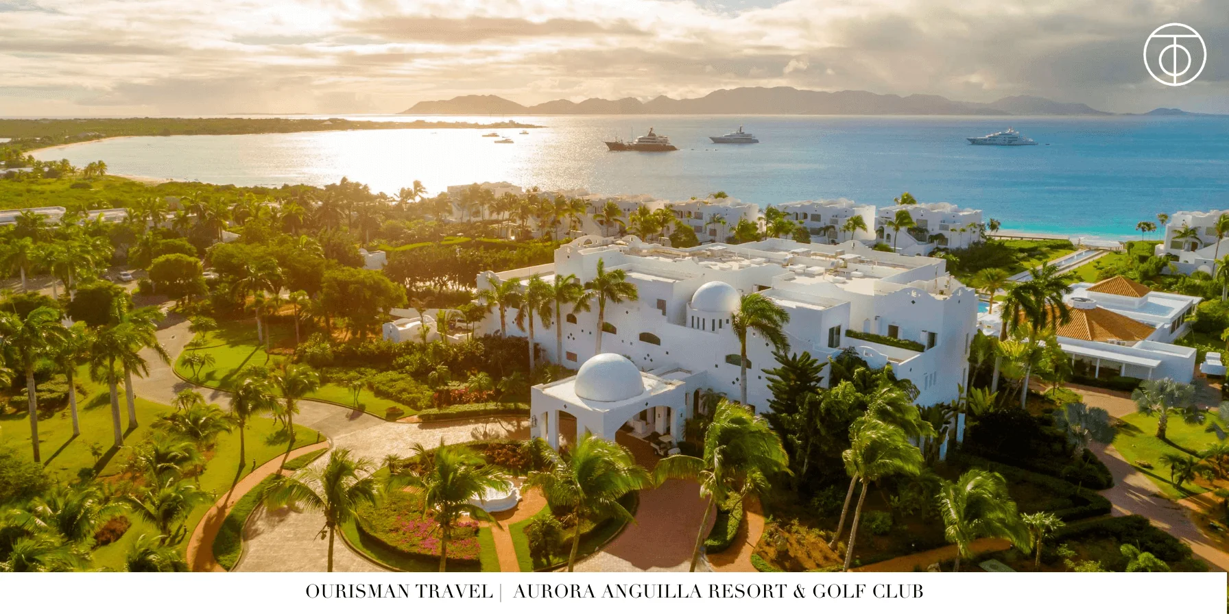 Aerial view of Aurora Anguilla resort and coastline