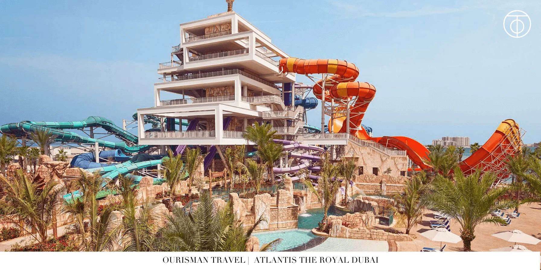 Waterslide tower at Aquaventure Waterpark at Atlantis The Palm