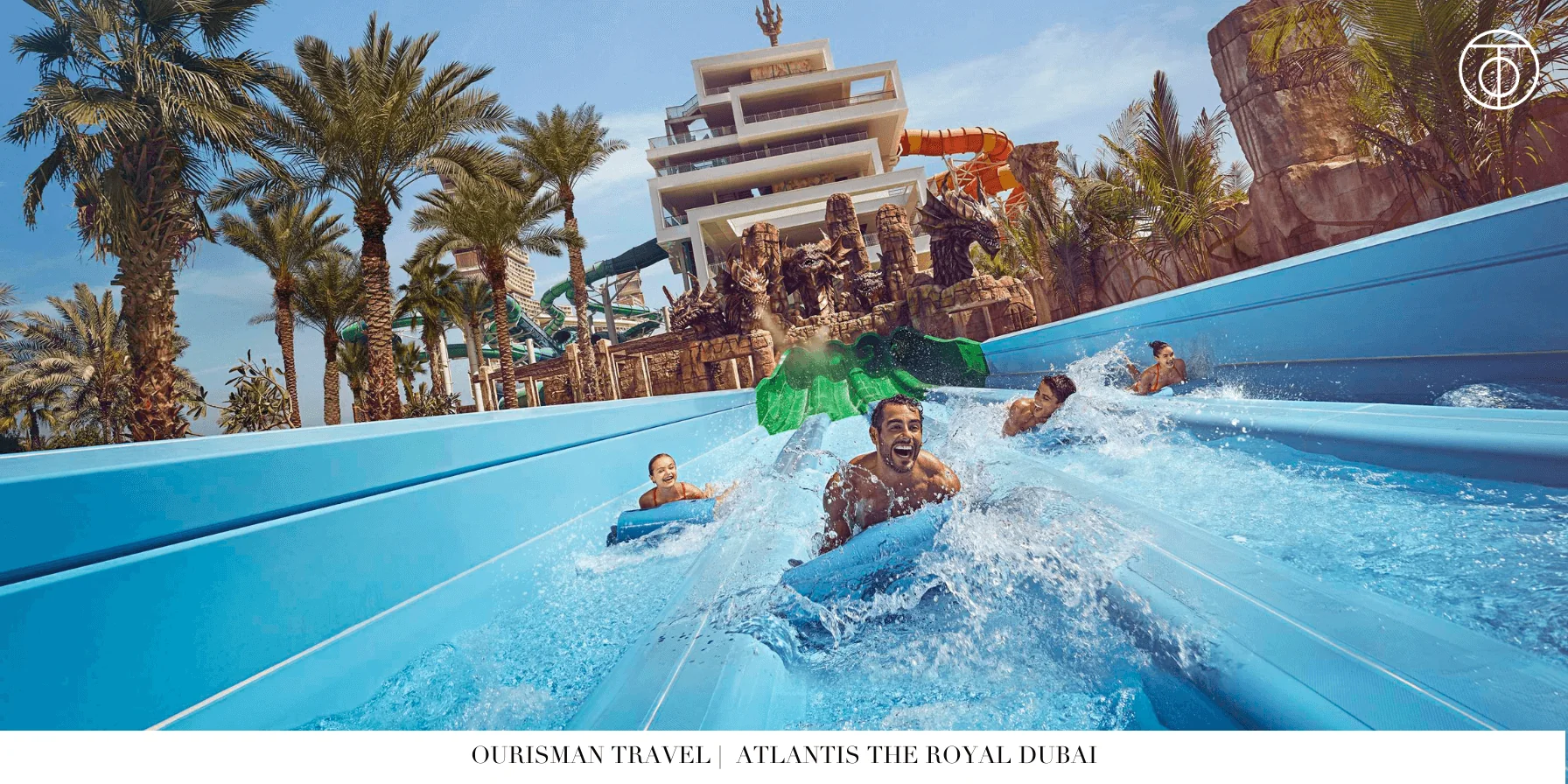 Lazy river ride at Aquaventure Waterpark at Atlantis Dubai