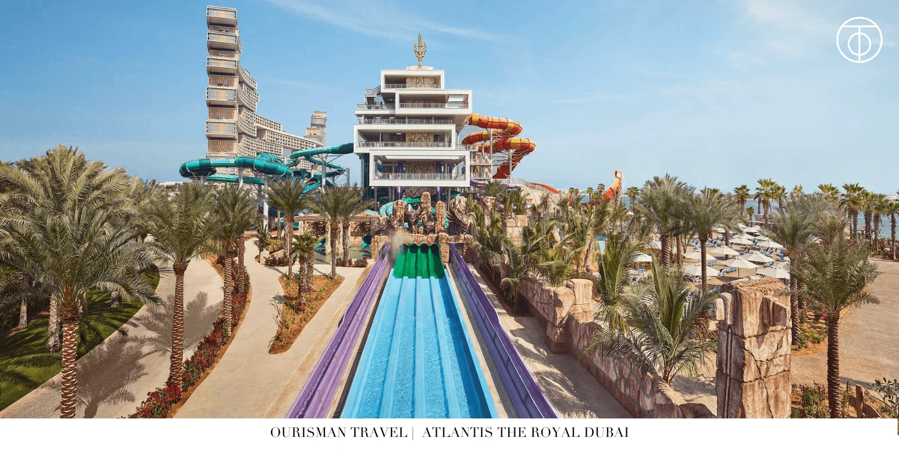 Multi-lane racing slides at Aquaventure Waterpark Dubai