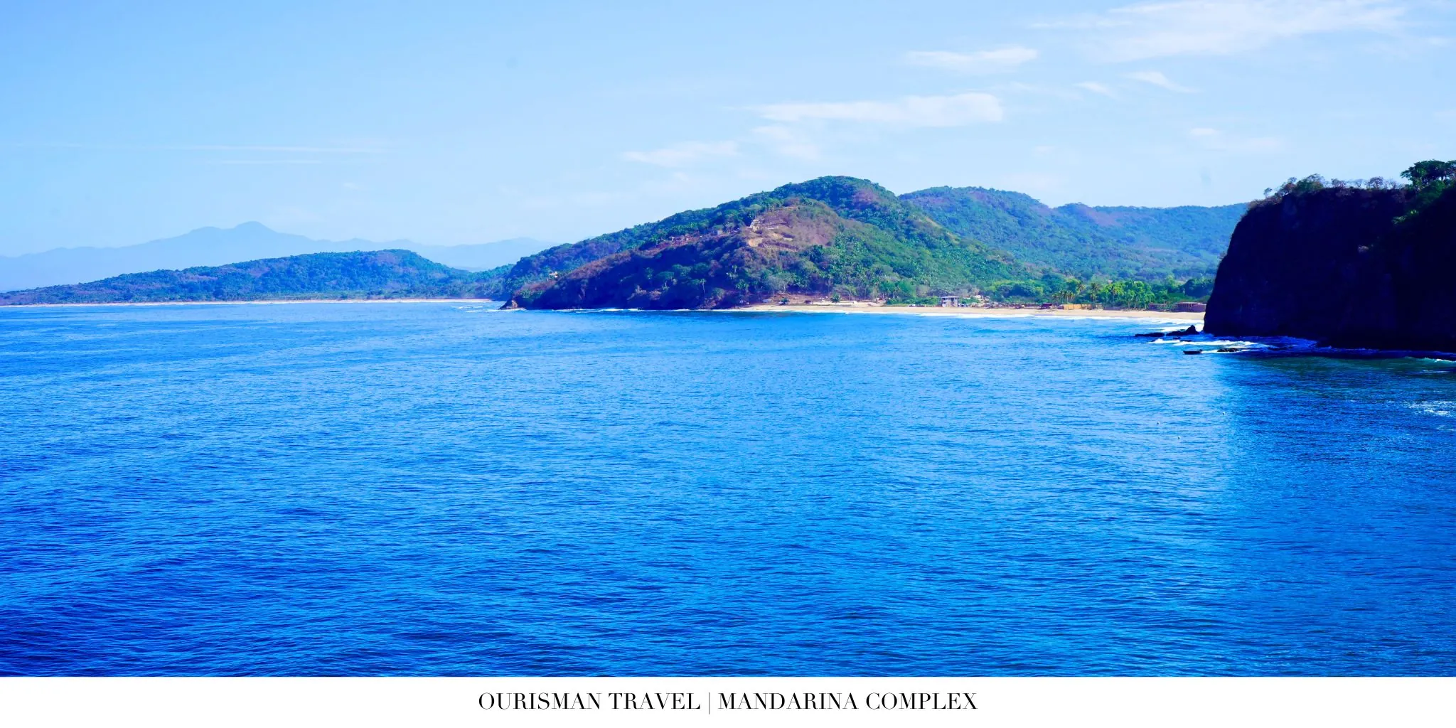 Aerial view of Mandarina luxury resort complex with One&Only Mandarina and Rosewood Mandarina along the Pacific coast