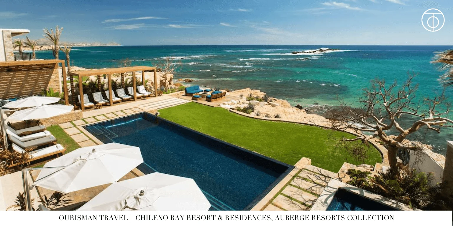 Beach and ocean view at Chileno Bay Resort in Cabo