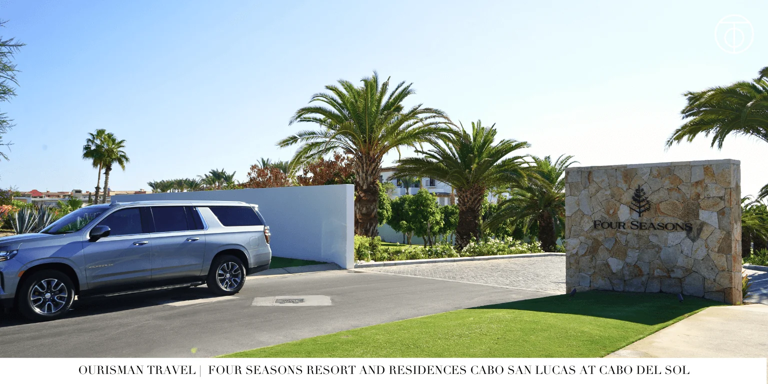 Arrival entrance at Four Seasons Cabo Del Sol with ocean views