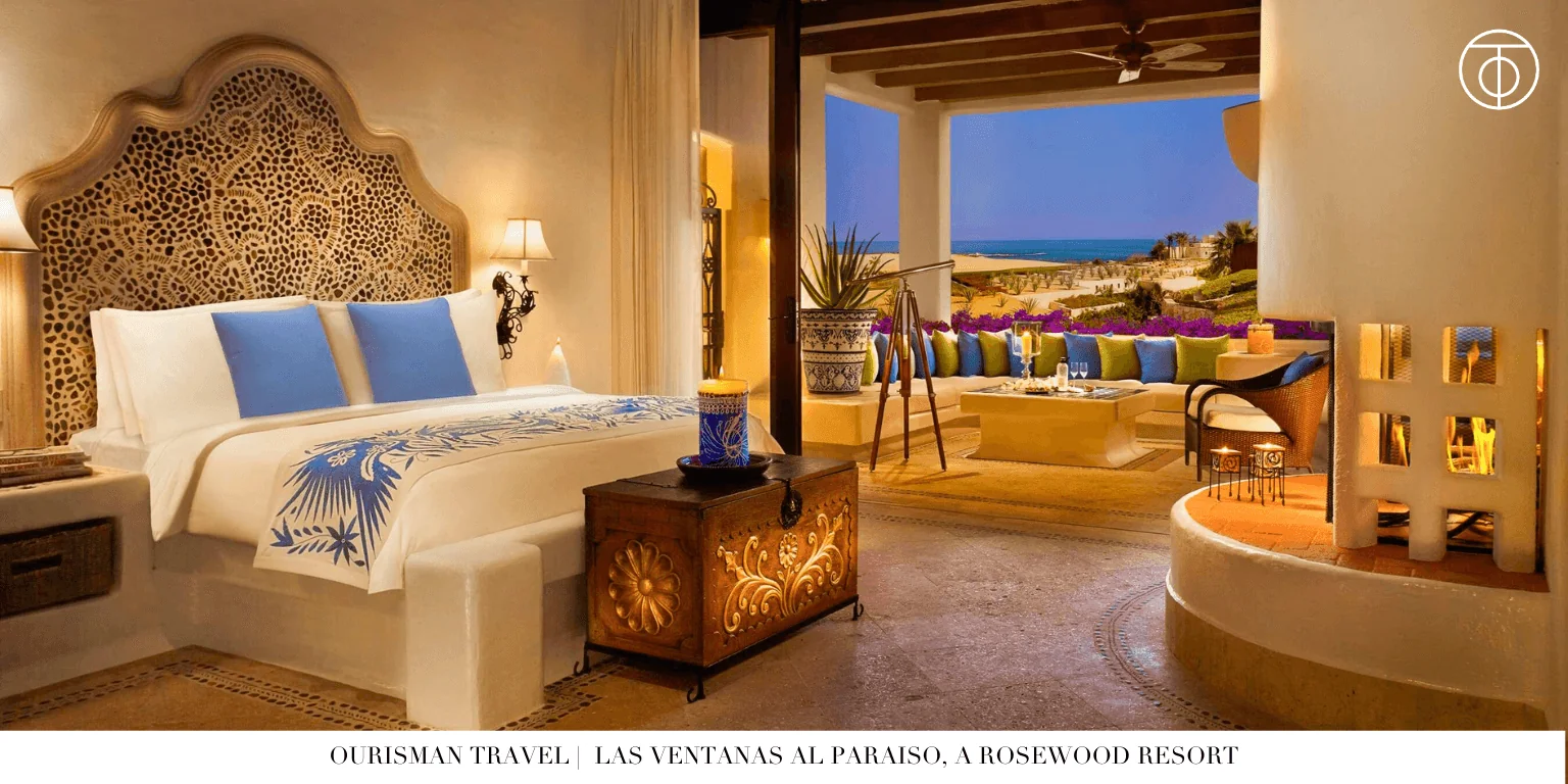 Bathroom opening to terrace at Las Ventanas al Paraíso