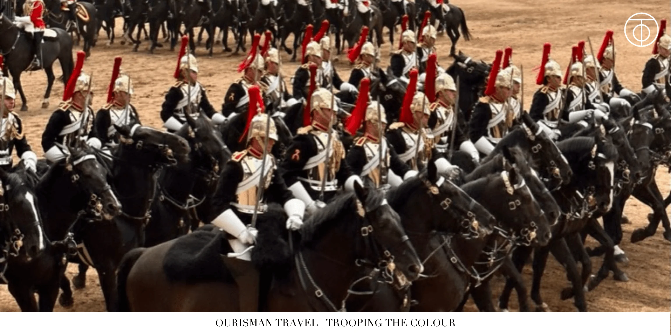 Household Cavalry in formation at Trooping the Colour London