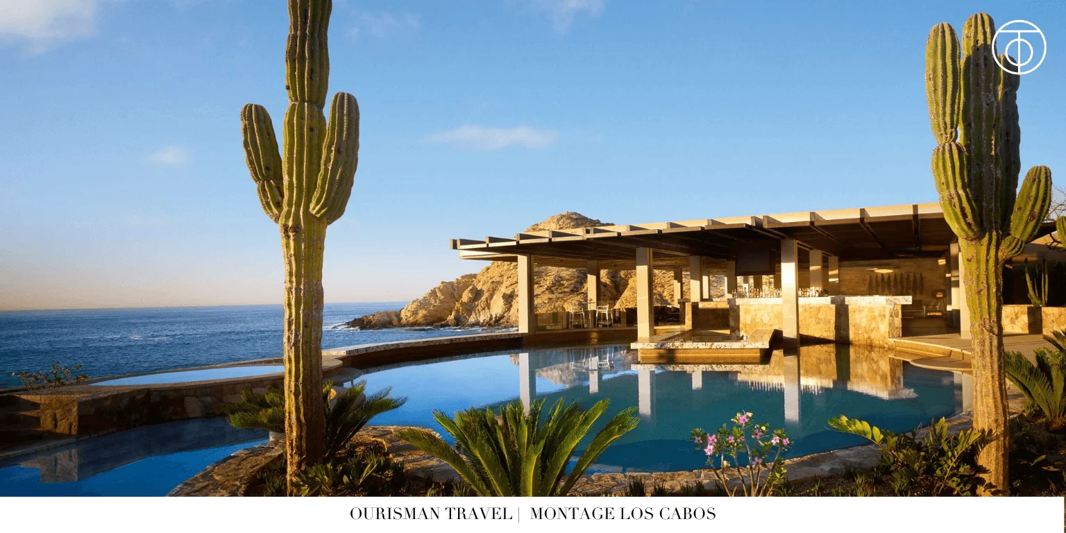 Infinity pool and architecture at Montage Los Cabos