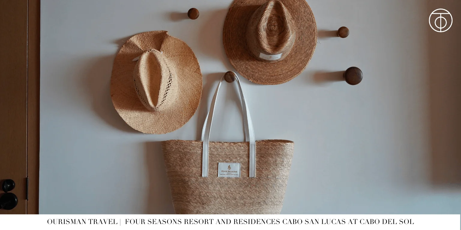 Beach accessories in guest room at Four Seasons Cabo Del Sol