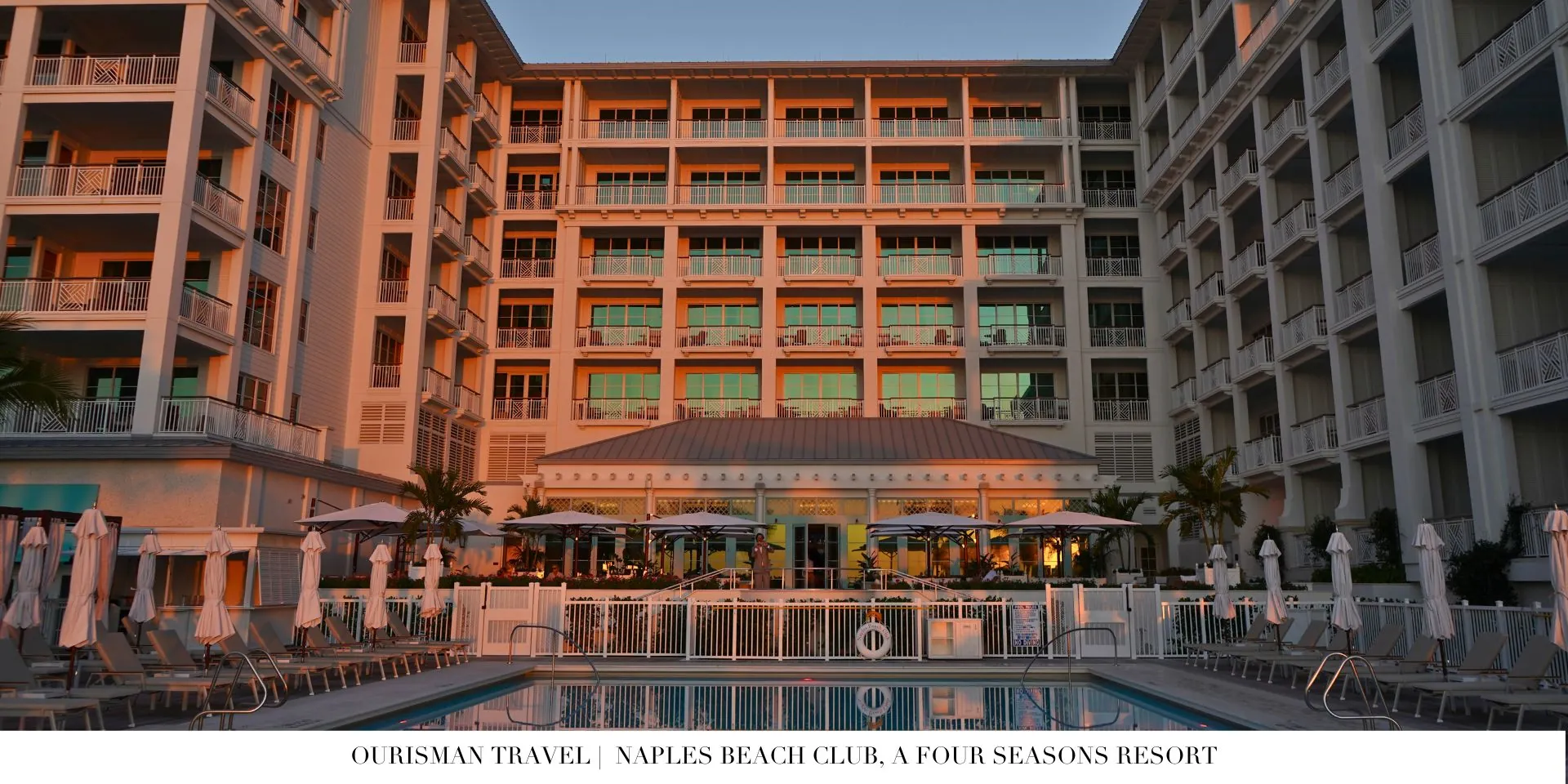 four seasons naples view of building from main pool