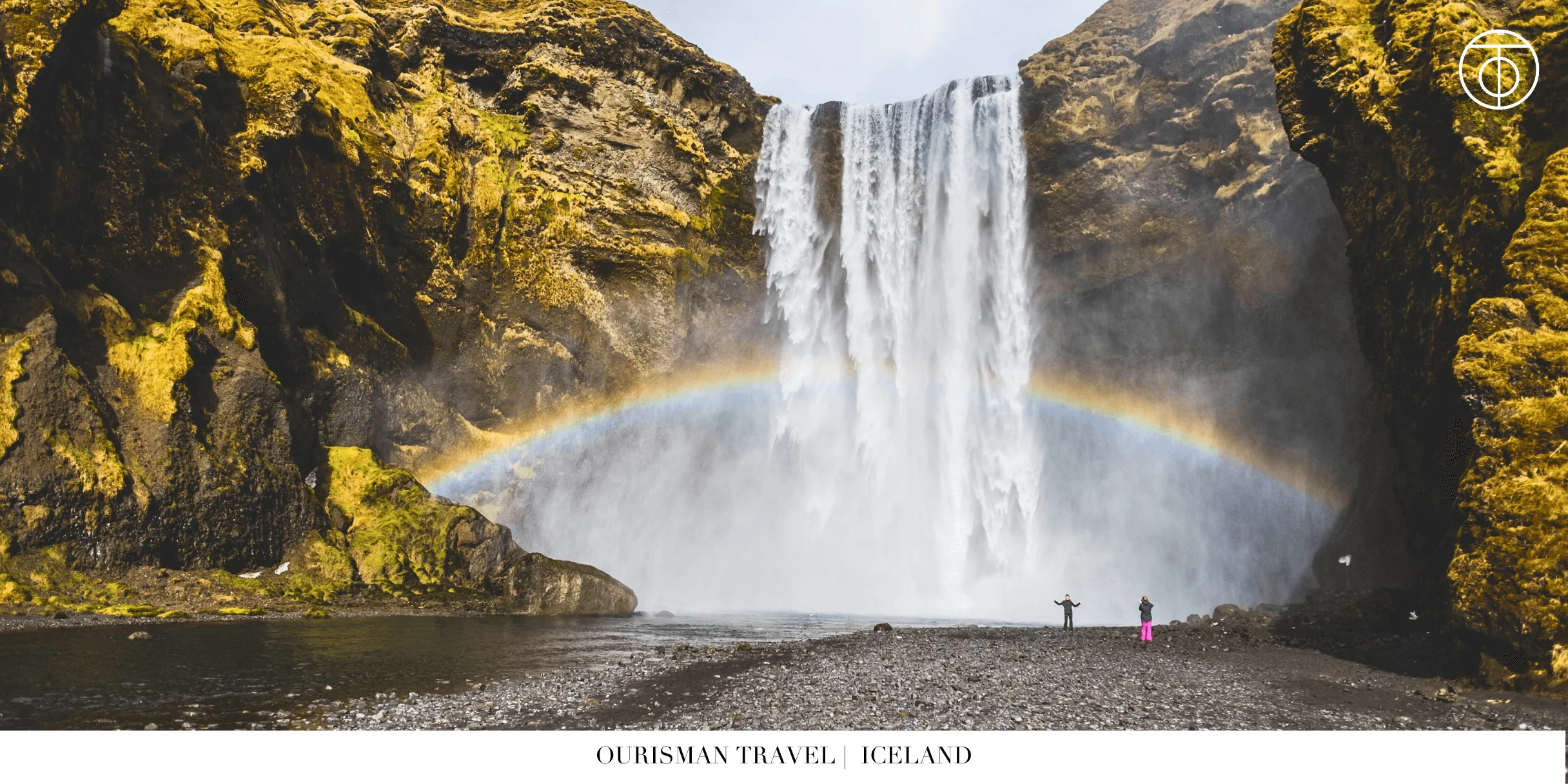 Iceland waterfall rainbow