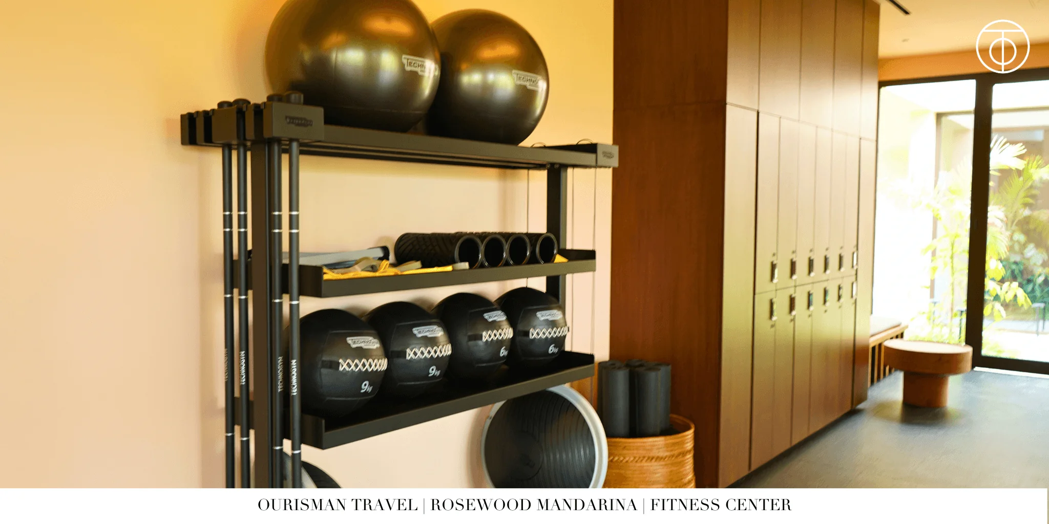 Fitness center at Rosewood Mandarina