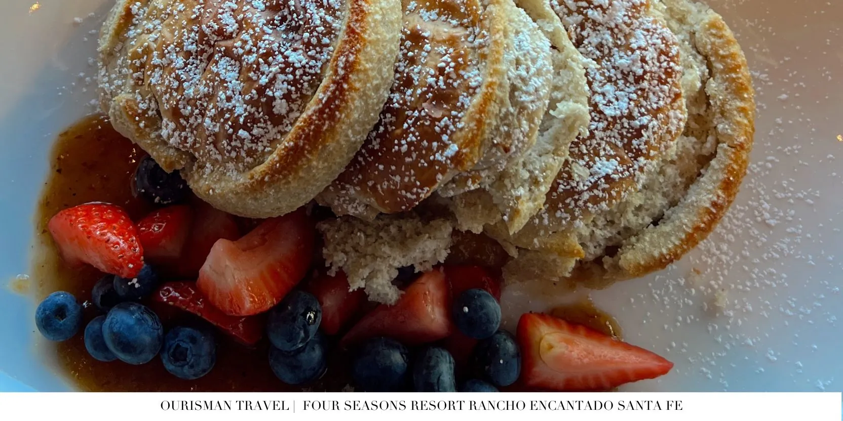 Four Seasons Santa Fe blue corn pancakes