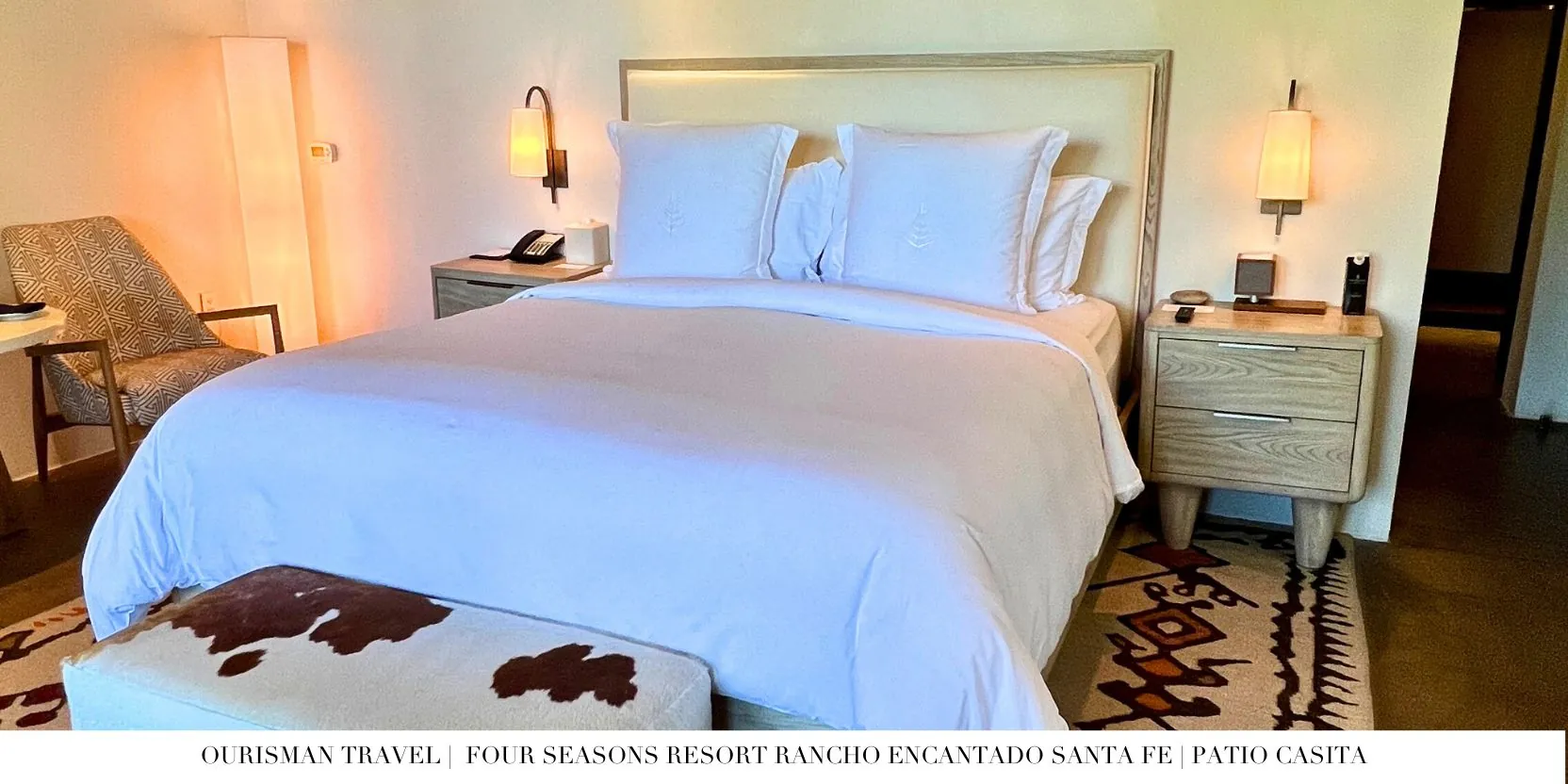 Four Seasons Santa Fe patio casita king bed