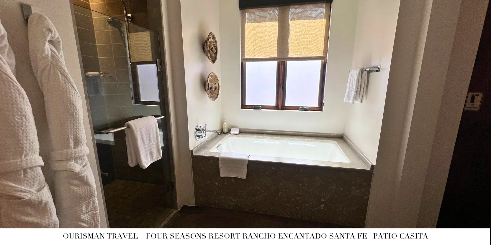 Four Seasons Santa Fe patio casita bathtub