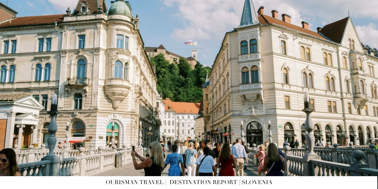 Countryside drive through vineyards and villages in Slovenia