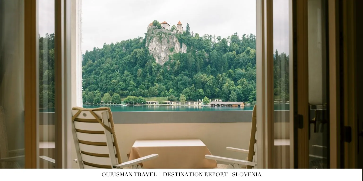 Bled Castle overlooking Lake Bled and Julian Alps