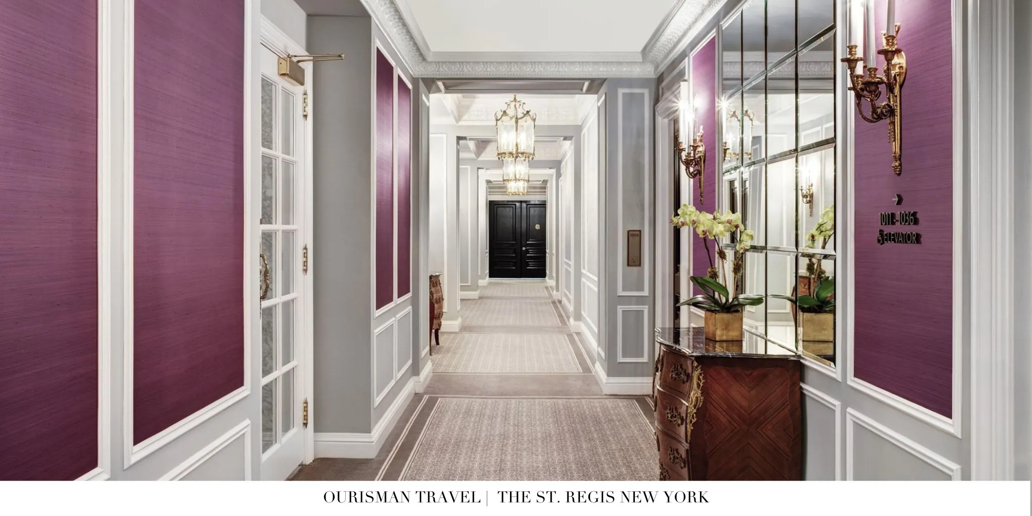 The St. Regis New York Purple Hallway