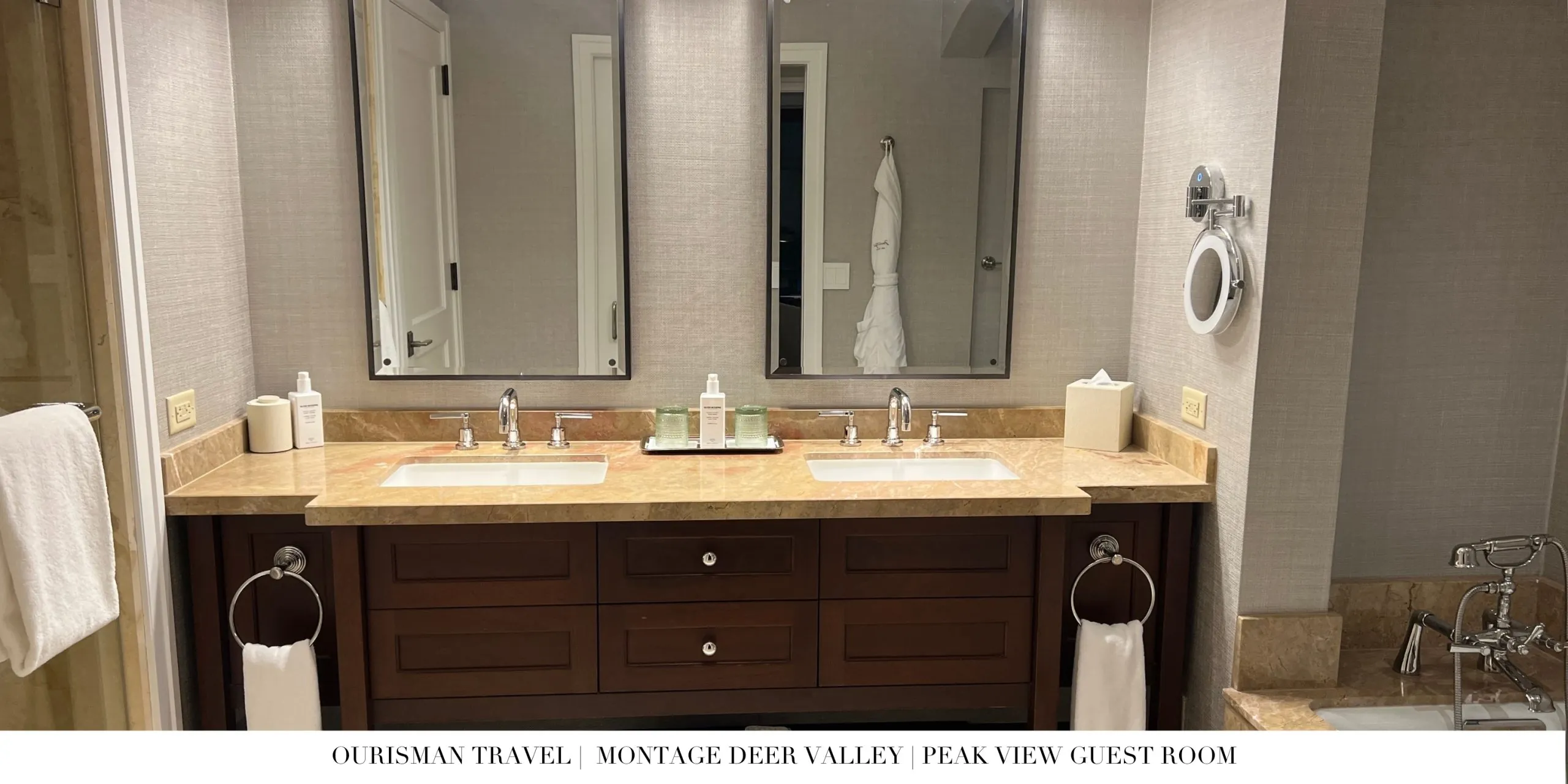 Montage Deer Valley peak view guest room bathroom
