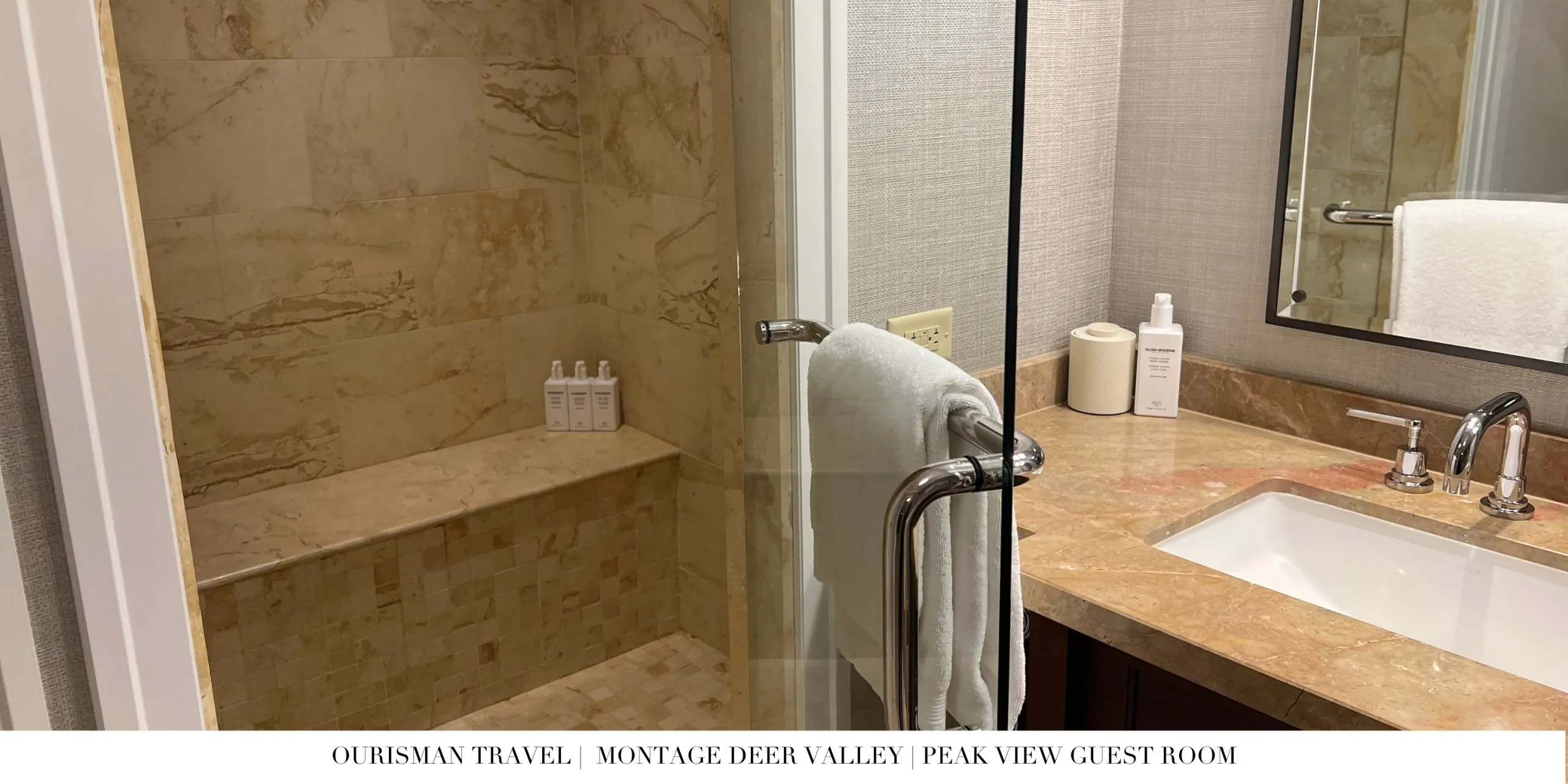 Montage Deer Valley peak view guest room bathroom