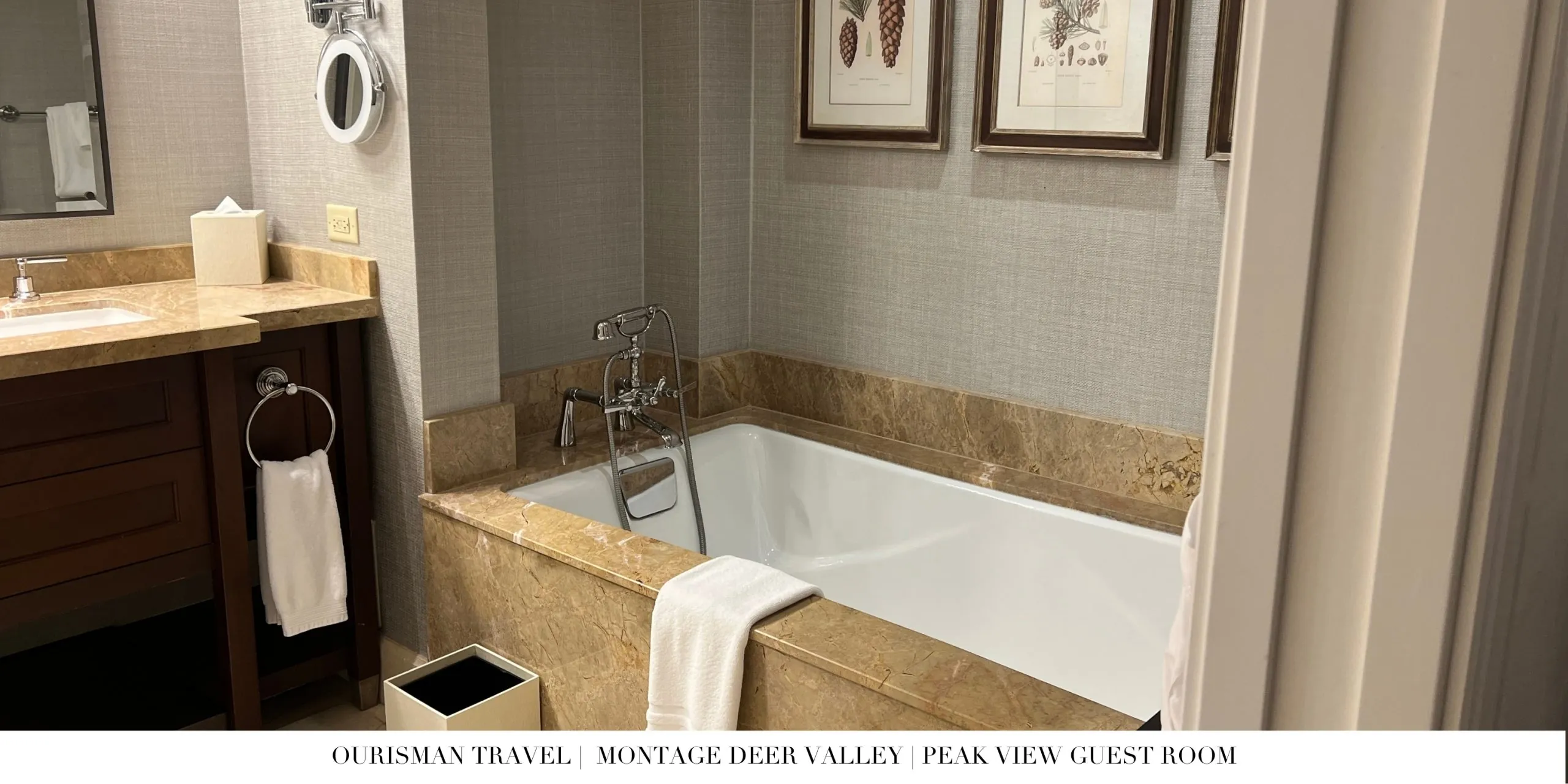 Montage Deer Valley peak view guest room bath tub