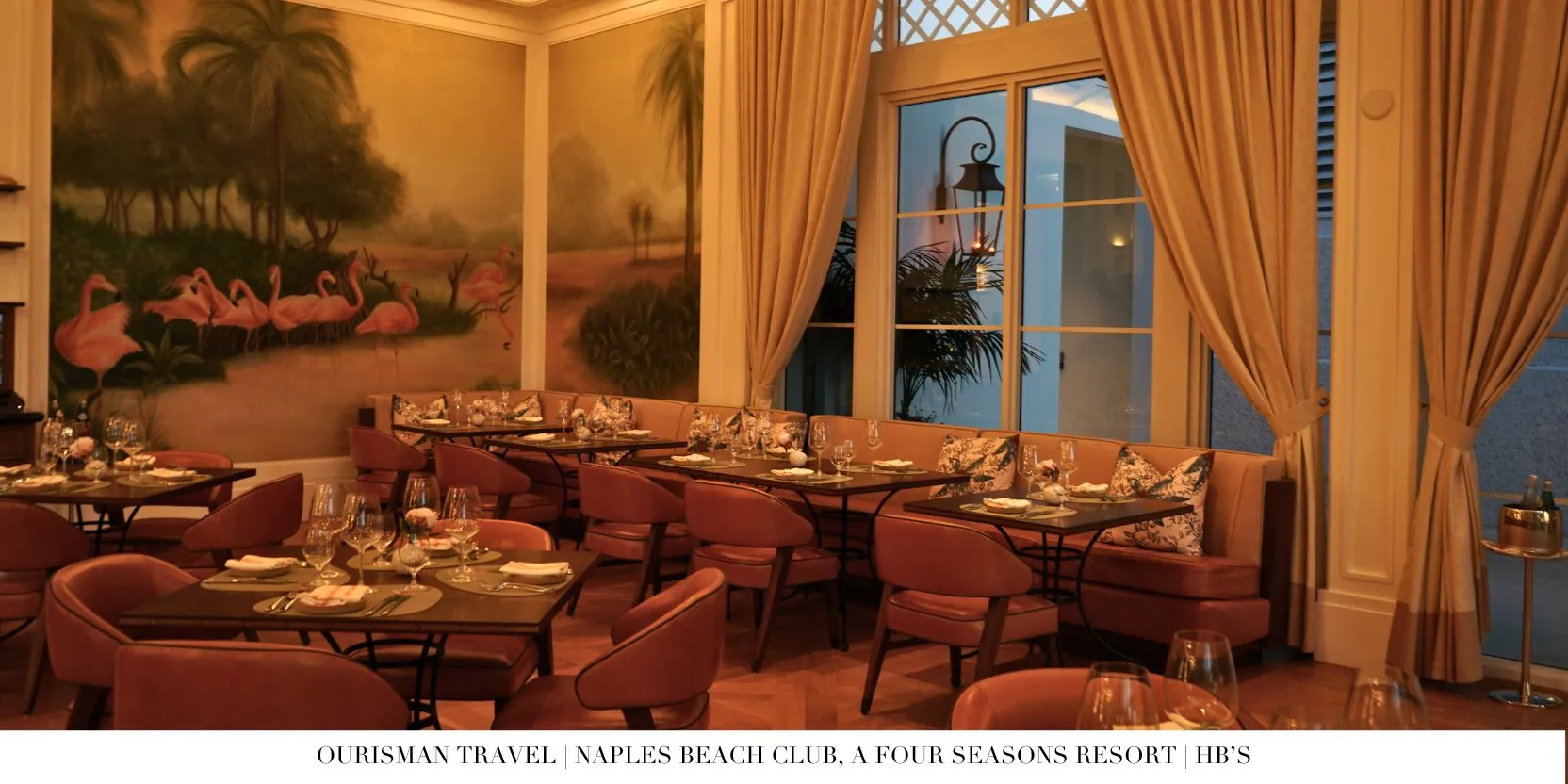 Indoor Dining Area at HB's at Naples Beach Club