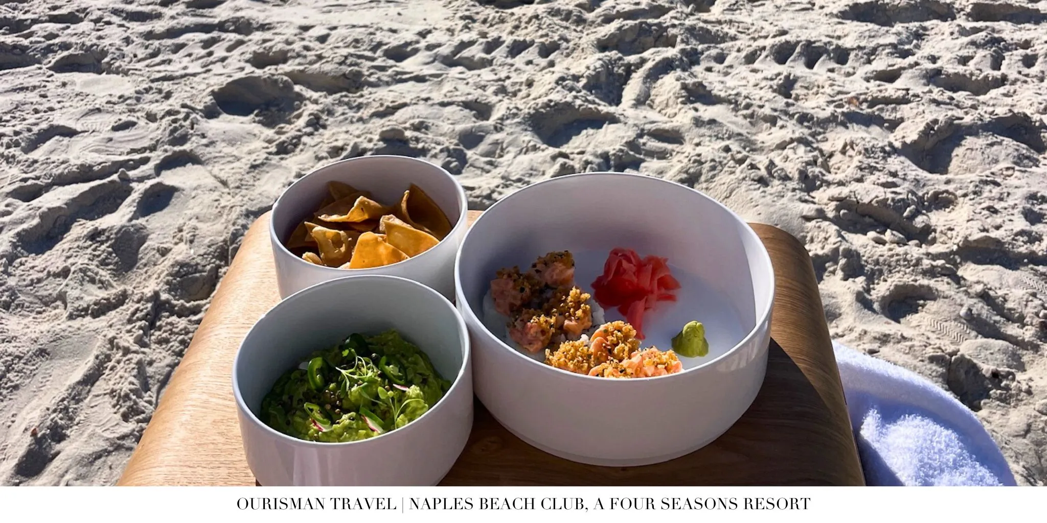 Beachside dining at Four Seasons Naples