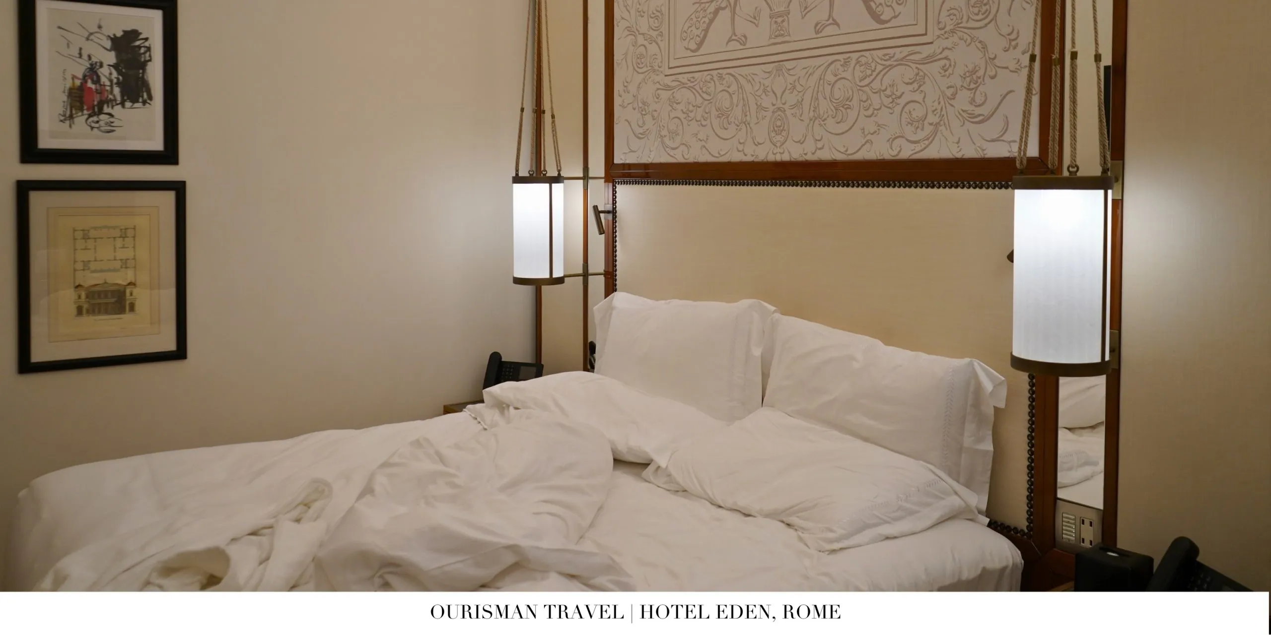 Hotel Eden Rome bed