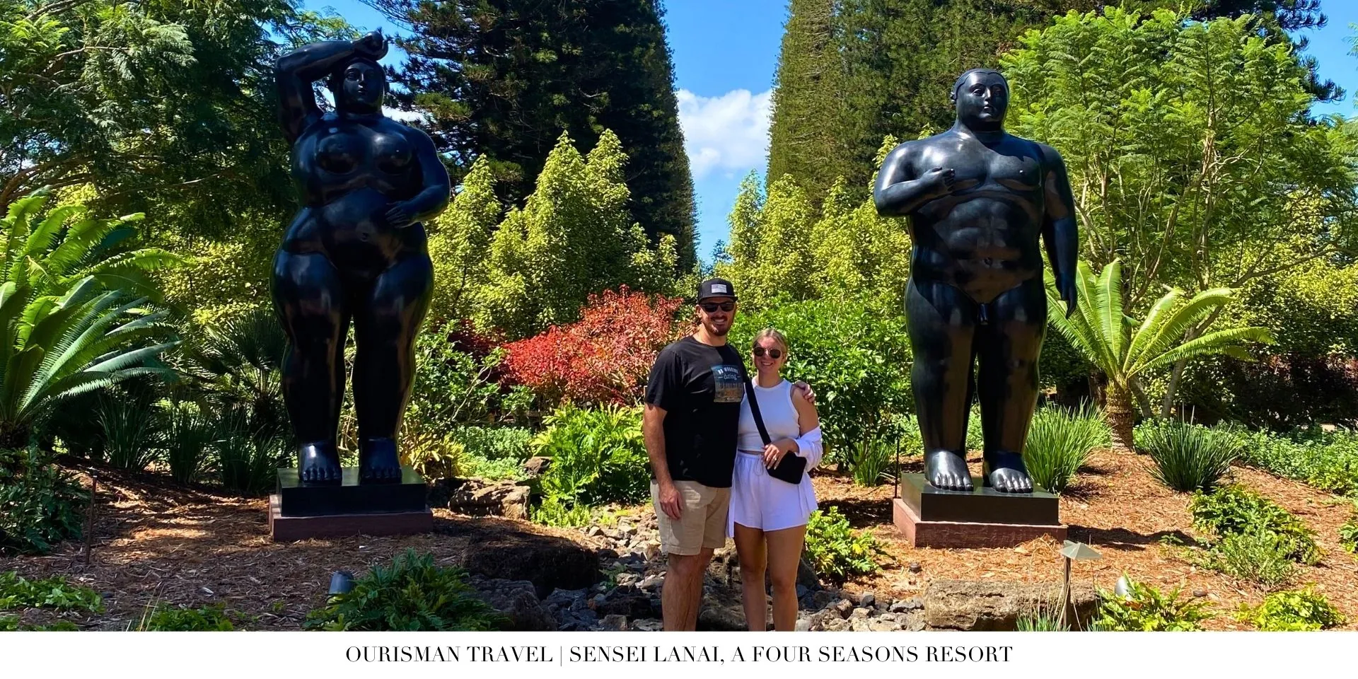 Tranquil garden pathways at Sensei Lanai, A Four Seasons Resort, surrounded by lush greenery