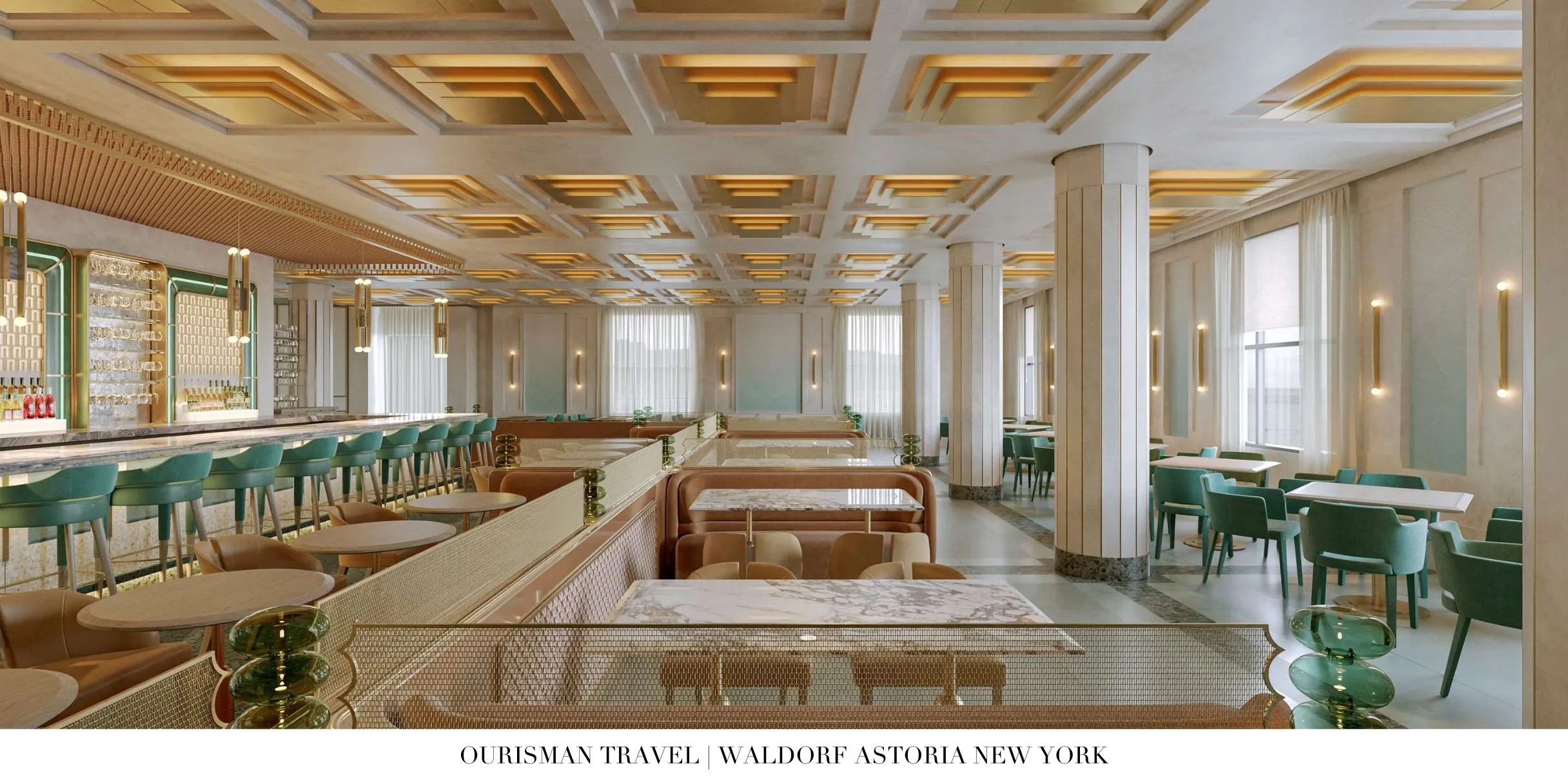 Breakfast service and dining ambiance at Waldorf Astoria