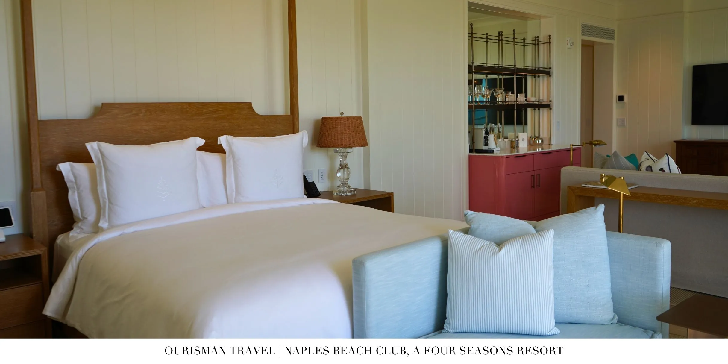 Guest room with Gulf of Mexico views at Naples Beach Club