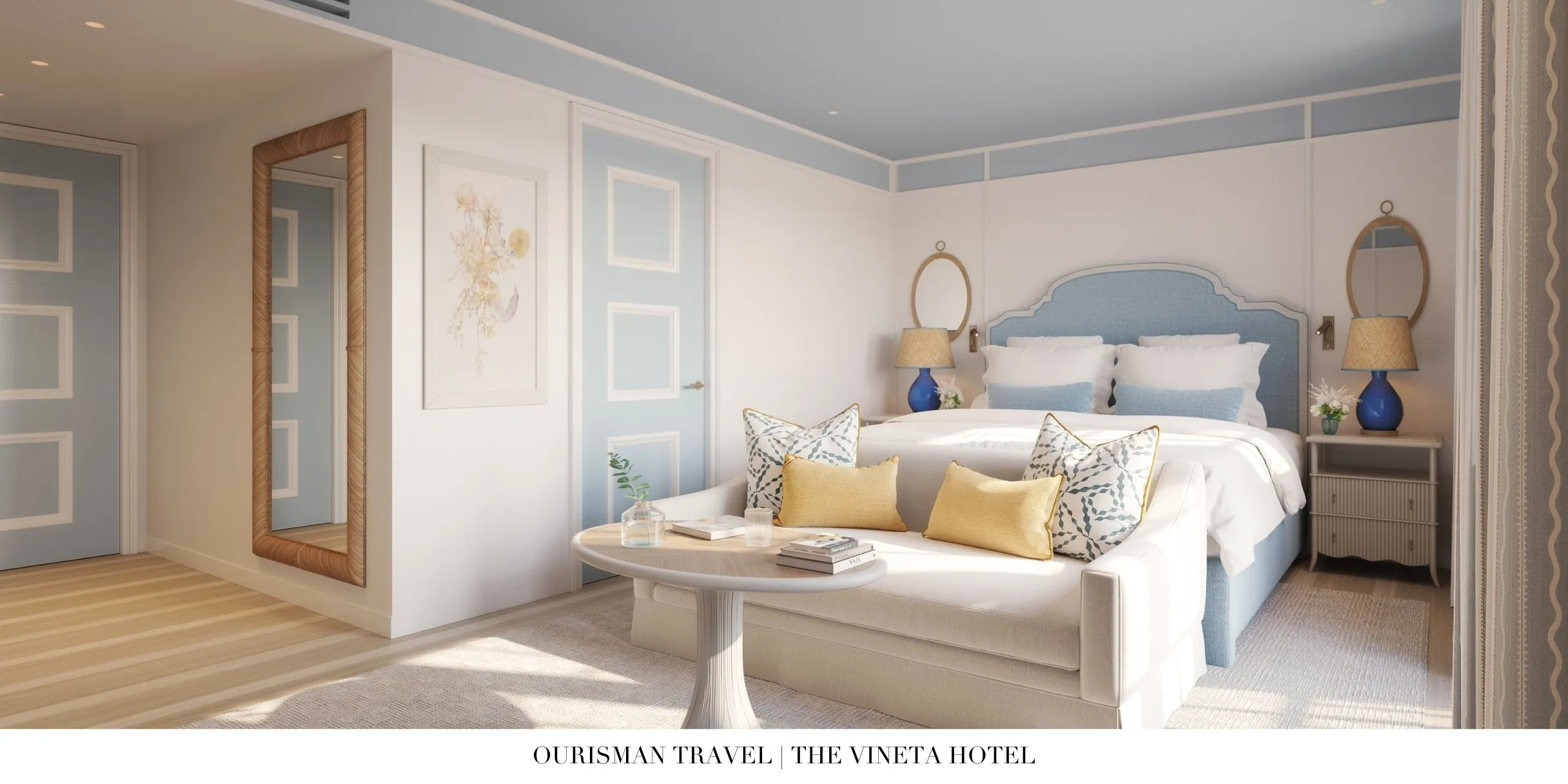 Guest room interior at The Vineta Palm Beach Oetker Collection