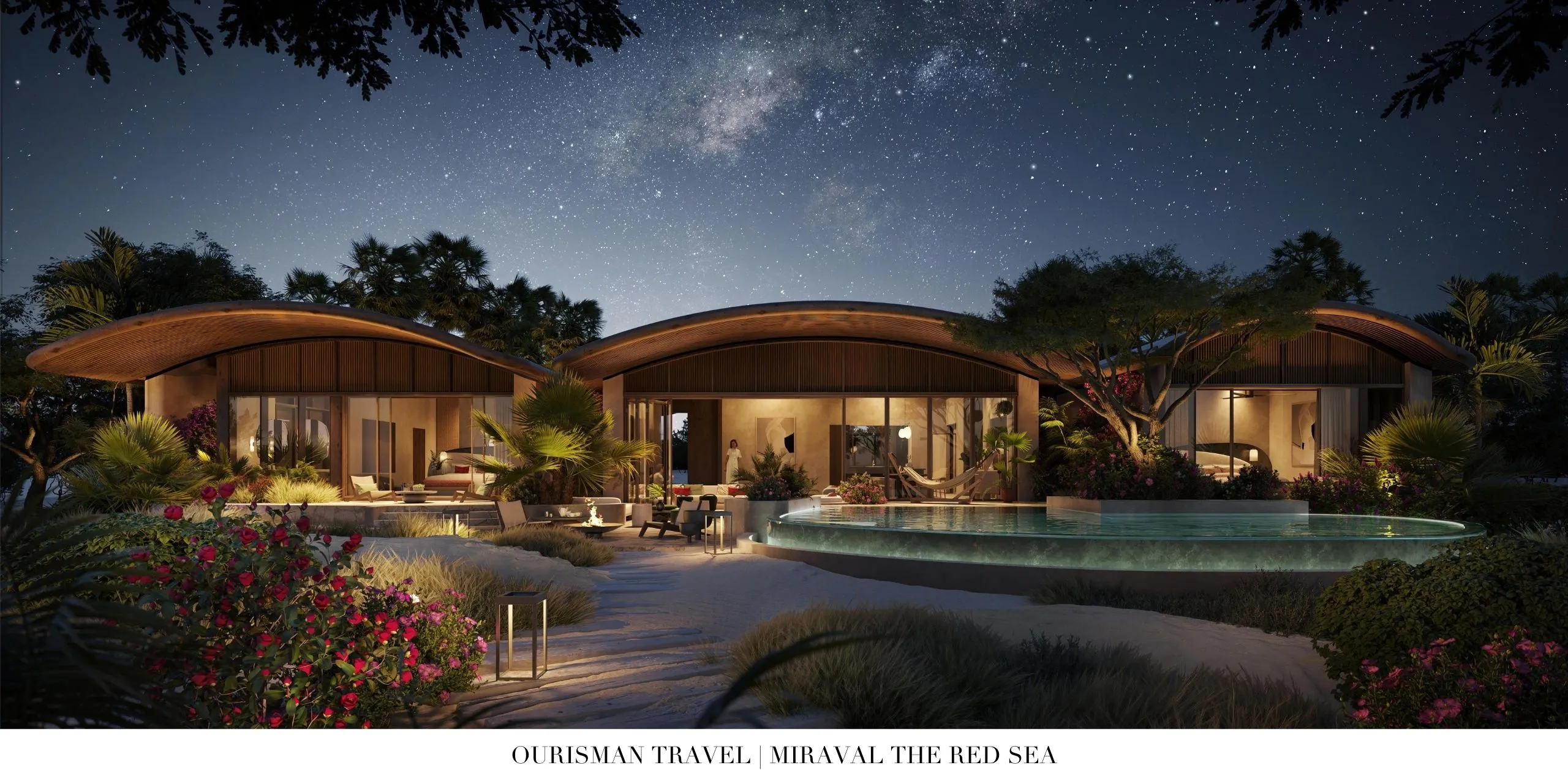 Desert and ocean landscape surrounding Miraval The Red Sea